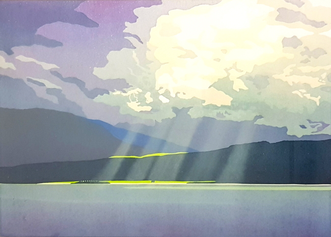 'Last Rays of Summer, Loch Linnhe, 3/8' by artist Deb Wing